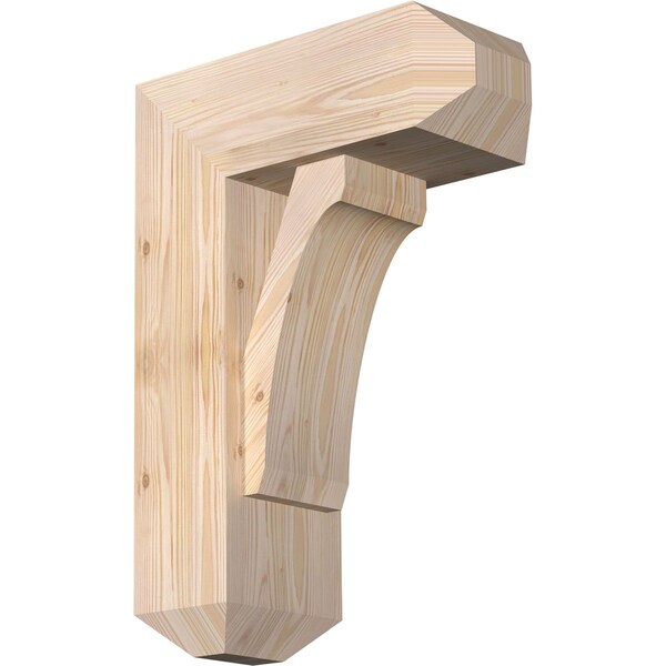 Ekena Millwork Legacy Craftsman Smooth Bracket w/ Offset Brace, Douglas Fir, 7 1/2"W x 18"D x 26"H BKT0806X18X26LEC04SDF - main